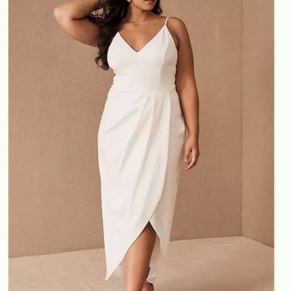 BHLDN Dresses & Skirts - BHLDN WHITE V Neck Caron Wedding or Bridesmaid dress